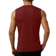 thumbnail image 7 of Jinhomg Men's Sleeveless Tank Top Round Neck Casual Muscle Vest Tee Soft Stretch Breathable Summer Tank Undershirt for Men Wine,L, 7 of 7
