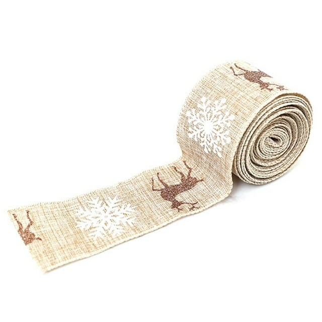 Coxeer Christmas Ribbon Burlap Vintage Festival Plaid DIY Wrapping Ribbon Craft Ribbon