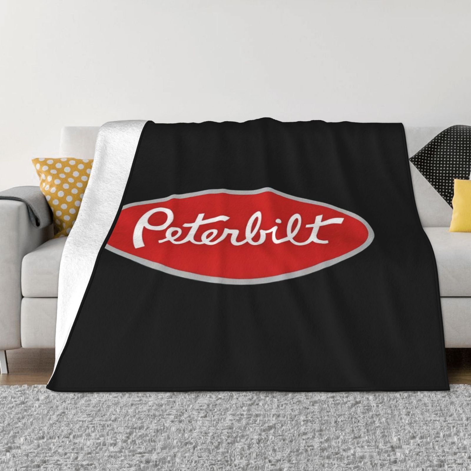 Peterbilt Flannel Blanket Funny Ultra-Soft Micro Warm Throw Blanket Fleece Blanket Interesting Gift 80"X60"