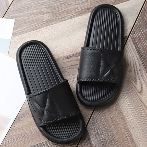 Men Slippers On Arch Support Summer Home Indoor Bathroom Eva Foam Soft Soled Home Open Toe Men's Sandals