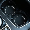 thumbnail image 3 of Gustave Universal Car Cup Coasters Silicone Anti Slip Crystal Rhinestone Car Coaster Vehicle Bling Cup Holder Insert Coaster Car Interior Accessories, Set of 2 (Black), 3 of 8