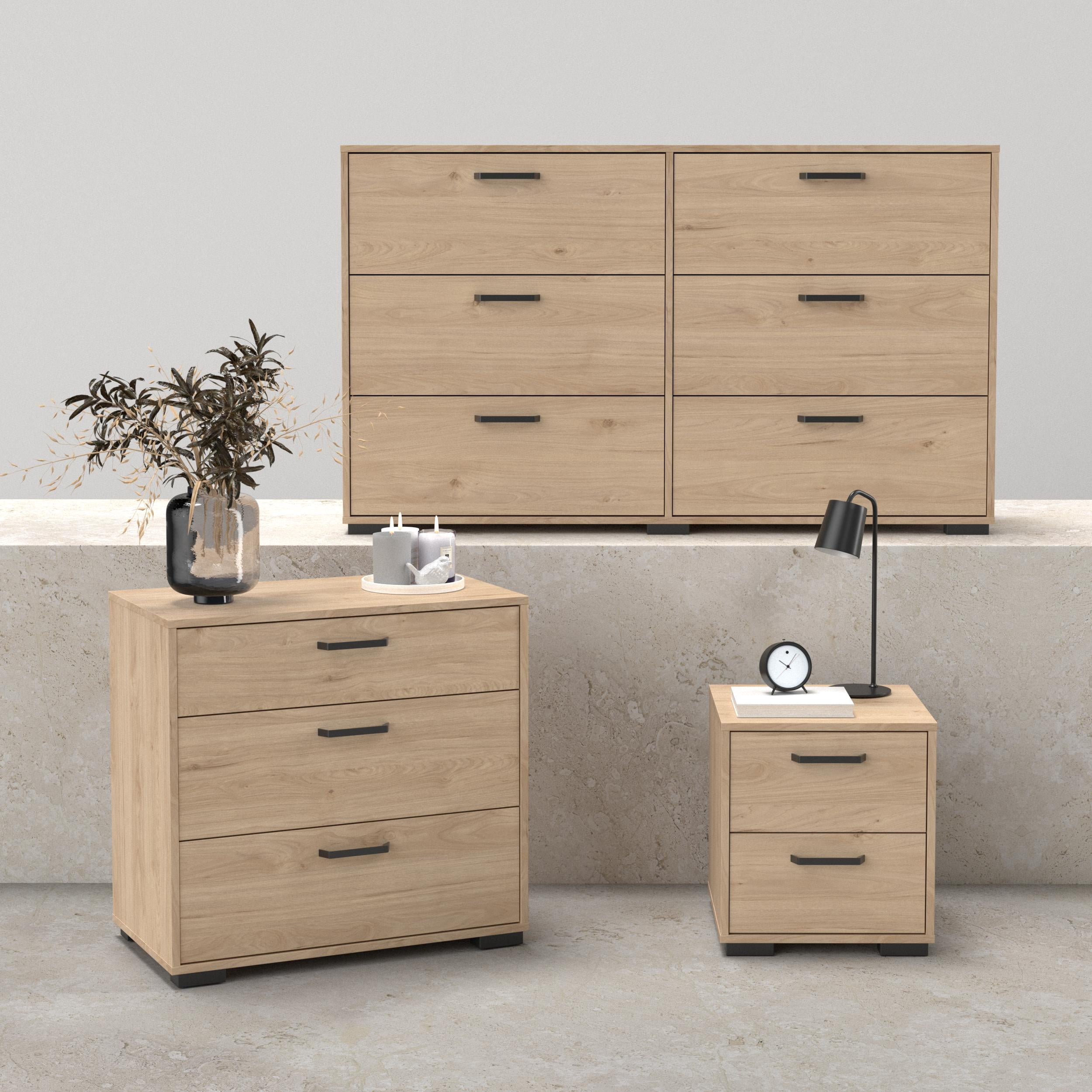 Tvilum Sofia 3-Piece Bedroom Set, Jackson Hickory