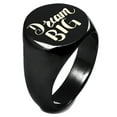 thumbnail image 1 of Sterling Silver Dream Big Engraved Round Flat Top Polished Ring, 1 of 1