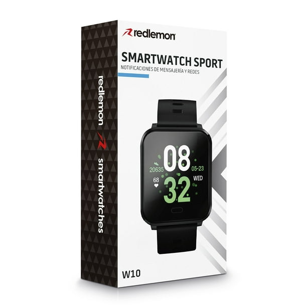 Smartwatch Reloj Inteligente Sport Redlemon Monitor de Ritmo Cardiaco y Notificaciones iOS Android W10 Walmart en linea