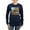 Navy, variant on CafePress - Sunflowers & Kitten Women's Long Sleeve Dark T Shi - Women's Long Sleeve Graphic Tee Casual Fit
