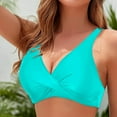 thumbnail image 4 of WERYOUNG Women Back Stainless Steel Hooks Swimwear Tops Underwire Full Coverage Bikini Tops Push Up Swim Crop Tops Tie Back Bathing Suit Tops Summer Brazilian Vacation Beachwear Trendy Mint Green M, 4 of 6
