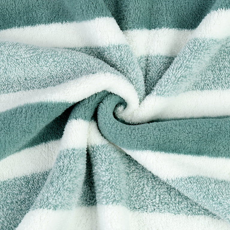  8 Pcs Green Stripe Large Bath Towels Set Oversized Bath Sheet 2 Bathroom  Towels,2 Hand Towels,4 Washcloths Soft Jumbo Towels Absorbent Shower Towel  Quick Dry Beach Chair Towel Spa Gym Hotel