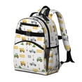 thumbnail image 2 of Tractor and Fences White Pattern Cute School Backpack Bag for School with Padded Back and Adjustable Shoulder Straps 15.25"x11.5"x5.25", 2 of 5