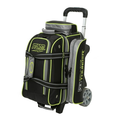 - Storm 2 Ball Rolling Thunder Bowling Bag- Black/Gray/Lime