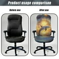 thumbnail image 4 of HELLHERO Dolphin Print Rotating Chair Slipcover, Computer Chair Cover Dustproof, Anti Scratch Elastic Office Chairs Cover, Easy Install, 4 of 7