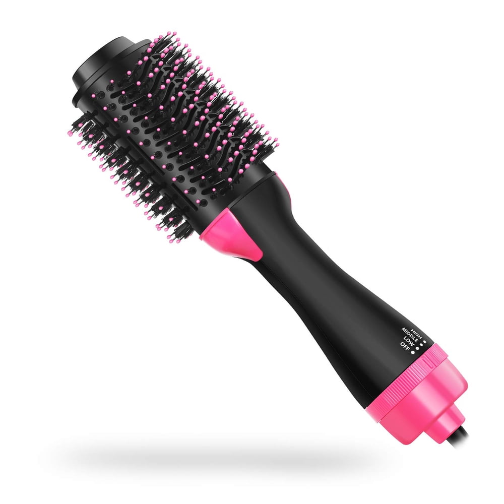 Hot Air Brush, Hair Dryer & Curly Hair Comb for All Hair Type with Anti