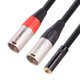 thumbnail image 2 of Cable Adaptador Mini Jack Estéreo Hembra De 3,5 Mm A Macho Xlr A 2 Machos Xlr En Y, 2 of 8