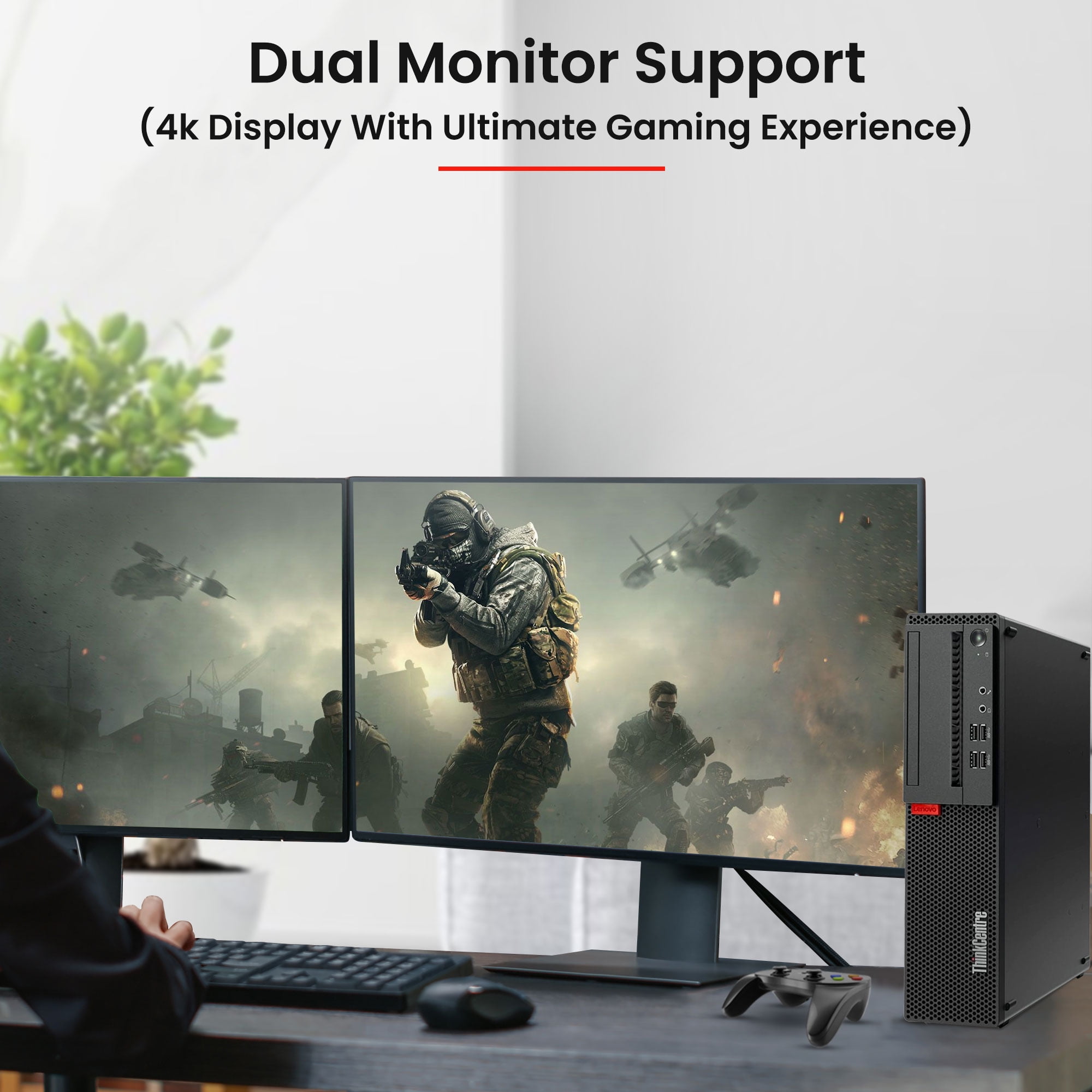Restored Lenovo ThinkCentre Gaming Desktop PC Intel Core i5-6500