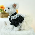 thumbnail image 2 of UOSIA Fancy Dog Tulle Dress Cute Dog Costume Small Dog Birthday Party Wedding,L,Black, 2 of 6