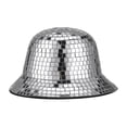 thumbnail image 2 of 10% de descuento en sombrero, decoración, bola de discoteca, visera para festivales, barra de escenario creativa para Club de Dj, plateado, excelente, 2 of 4