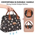 thumbnail image 3 of Bolsa Térmica para Almuerzo HOMESPON para Mujeres, Hombres y Adultos, Color Negro con Margarita, 3 of 7