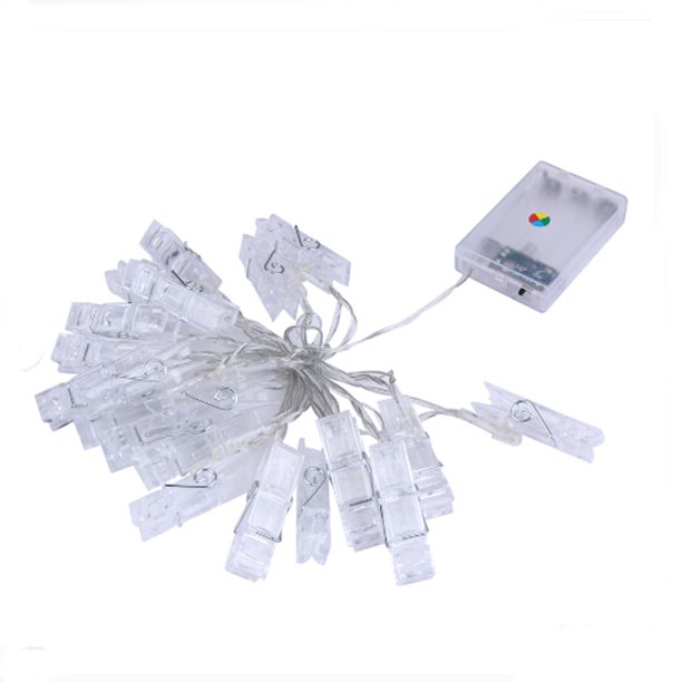 BZ164 20 LED transparente soporte de batería decoración interior adorno navideño