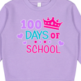 thumbnail image 3 of Inktastic 100 Days of School in Pink and Purple with Crown Toddler Sweatshirt, 3 of 4