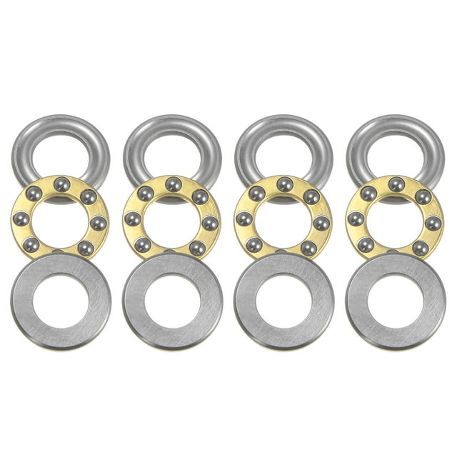 Unique Bargains F7-13M Roulements à Billes Miniatures 7x13x4,5 mm en Acier Chromé avec Rondelles, Lot de 4