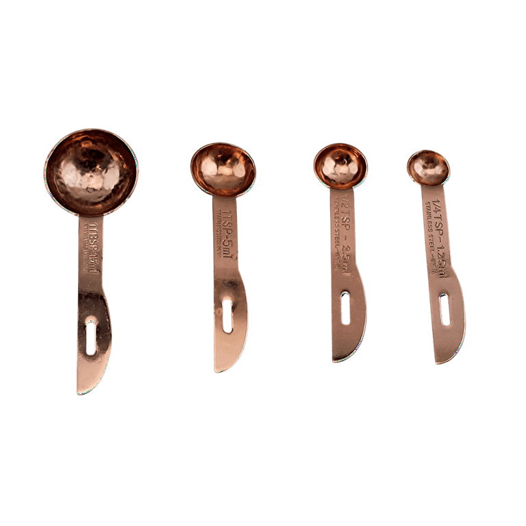 Dependable Industries Inc. Essentials Heavy Duty Stainless Steel Metal Measuring Spoons for Dry or Liquid Commercial Grade Quality, Silver