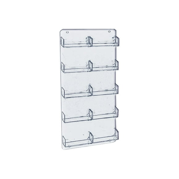 Azar - Literature holder - wall mountable - 10 compartments - clear (pack of 2)