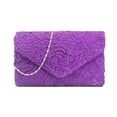 thumbnail image 5 of ibiyuan Shoulder Bag For Women Lace Overlay Minimalist Satin Evening Clutch Bag for Women, Elegant Handbag for Formal Party Wedding Occasions Birthday Gifts, 5 of 5