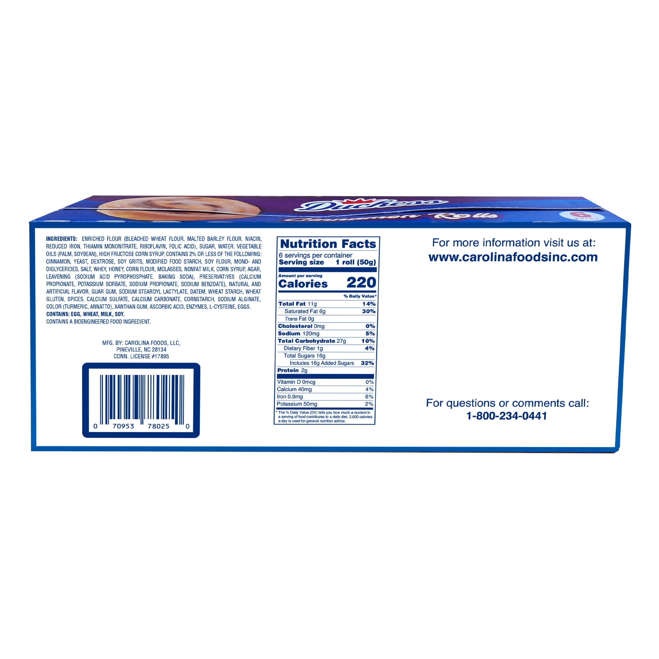 Duchess 10.5oz 6pk Cinnamon Roll