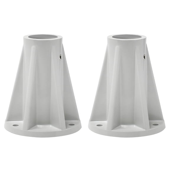 Saftron 6 Inch Mount for 1.9 Inch OD Swimming Pool Ladder or Rail, Gray (2 Pack)