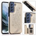 thumbnail image 1 of Funda para Samsung Galaxy S23 con diseño floral de mariposa y doble hebilla, con protección para la lente, soporte integrado, ranura para tarjetas oculta y resistente al agua., 1 of 5