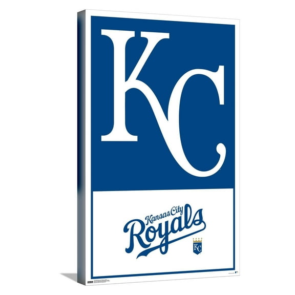 MLB Kansas City Royals - Logo 22 Canvas Wall Poster, 14.725" x 22.375"