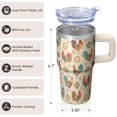 thumbnail image 3 of 20oz Chicken Decor Tumbler with Handle Cute Birthday Christmas Gift for Chicken Lovers Women Men Insulated Travel Mug Cup Holder Friendly Easy to Clean Dishwasher Safe Hot Cold Beverages, 3 of 6