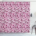 thumbnail image 1 of Ambesonne Love Shower Curtain, Pink Hearts and Circles, 69"Wx84"L, Pink Black White, 1 of 3
