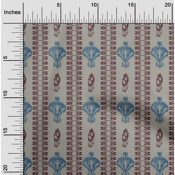 oneOone Viscose Jersey Fabric Swirl & Paisley Ikat Print Fabric BTY 60 Inch Wide
