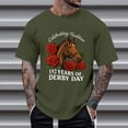thumbnail image 2 of CONZONE Mens Horse Racing Tshirts Short Sleeve T-Shirts for Men Crew Neck Letter Graphic Y2K Casual Summer Tee Tops, 2 of 4