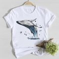 thumbnail image 5 of Camiseta de manga corta con estampado de dinosaurios para mujer, ropa informal a la moda, camiseta para mujer, camisetas gráficas de verano, 5 of 5