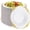 Gold, variant on 100PCS Clear Gold Plastic Bowls - 12 oz Clear Disposable Salad Bowls - Heavy Duty Disposable Soup Bowl - Fancy Plastic Ice Cream Bowl for Weddings, Parties, Dinners, Picnics,