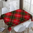 thumbnail image 4 of Colorful Plaid Line Tablecloth Scottish Classic Checked Fashion Simple Stripe Design, Oblong/Rectangle 60"x84", Perfect for Dining Room Kitchen Decor, 4 of 6