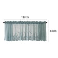 thumbnail image 6 of Fairnull Window Curtain Short Kitchen Valance Drape Polyester Lace Flower Pattern Balcony Curtain for Home, 6 of 8
