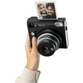 thumbnail image 5 of Fujifilm Instax Square SQ40 Instant Camera Black Bundle With Fuji Instax Film Value Pack (20 Sheets) + Vintage Style Compatible Carrying Case + Microfiber Cleaning Cloth, 5 of 8