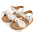 thumbnail image 6 of SOFMUO Baby Girl Sandals Bowknot Soft Infant Girls Princess Dress Summer Walking Shoes(12-18 Months,White), 6 of 6