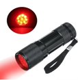 thumbnail image 1 of Mini linterna roja de bolsillo 9 Led 670 Nm potente antorcha de luz roja para linterna de caza, 1 of 5