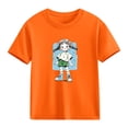 thumbnail image 6 of WQNVRNR Girls Rabbit Print T-Shirt- Cotton Short Sleeve Cute Summer Crew Neck Pullover Top Orange Size 8, 6 of 6