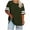 Army Green, variant on Ziynglg Oversize Tops for Women Summer Loose Crew Neck Casual Shirts Striped Sleeve Breathable Home Wear Blouses