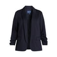 thumbnail image 4 of Scoop Women's and Women’s Plus Relaxed Ultimate ScubaKnit Blazer with Scrunch Sleeves, Sizes XS-4X, 4 of 5