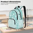 thumbnail image 6 of Jeiento Starfish 17 Inch Boys Girls Tear-Resistant Backpack Set 4-Piece Lunch Bag Pencil Case Water Bottle Holder Lightweight Large Capacity Schoolbag for Kids, Green, 6 of 7