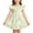 A35 Light Green, variant on Glisme Toddler Girls Dress Floral Print Flutter Sleeve Crew Neck Back To School After School Play Girls Dresses Size 3-4 Years