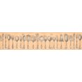 thumbnail image 2 of Kitchen Vintage Tableware Silver Spoons Forks Honey Orange Wallpaper Border Retro Design, Roll 15' x 5.25'', 2 of 3