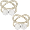 thumbnail image 2 of Magnetic Curtain Tiebacks Curtain Clips Rope Back Curtain Holder Buckles Curtain Binder Curtain Holder for Home Decoration 2 Pieces, 2 of 5