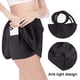 thumbnail image 3 of Faldas pantalón de tenis negras con bolsillos para mujer, falda con cordón para niña, faldas atléticas, faldas pantalón de entrenamiento, 3 of 7