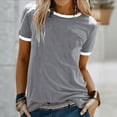 thumbnail image 2 of ZEHJUHAN Women's 3-Pack Everyday Comfort Tees - Ultra-Soft Crew Neck Short Sleeve Basics in Curated Color Palette Tops Gray+White+Black，M, 2 of 5